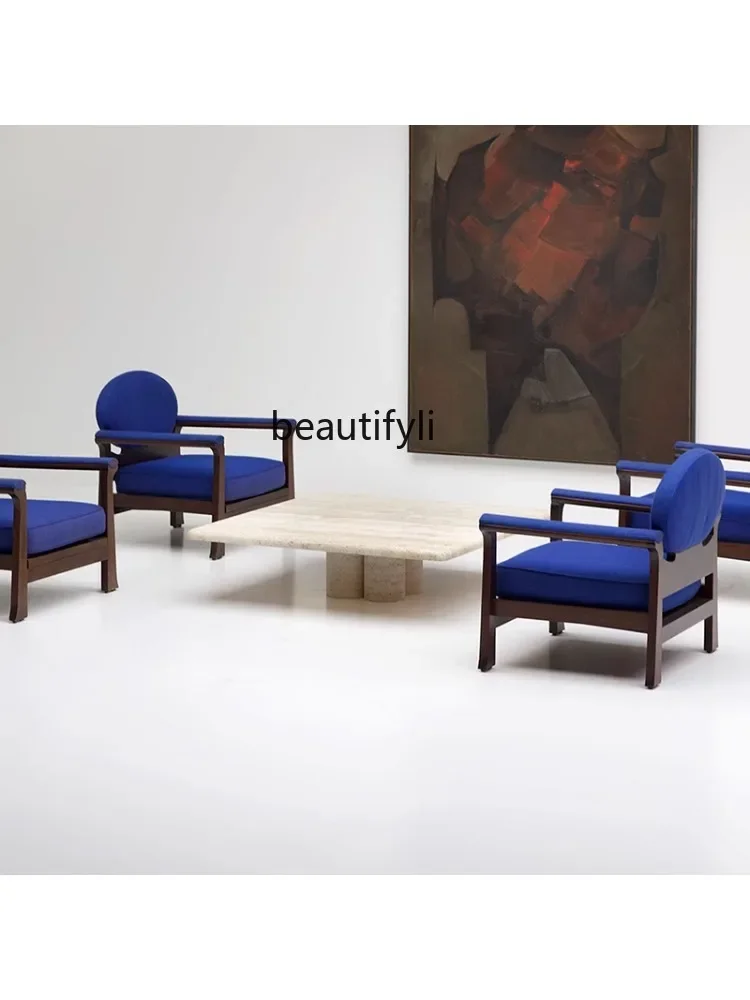 

zzNatural Marble Tea Table Silent Style Nordic Simple Designer Creative Square Living Room Home Table furniture living room