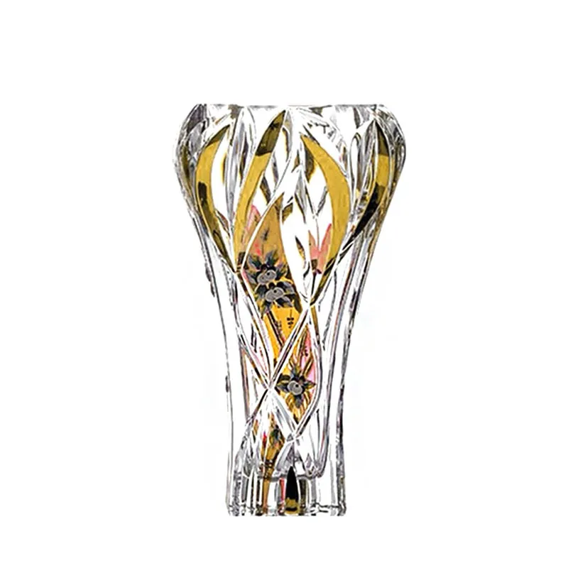 

Imported gold-painted enamel vase Nordic high-end living room coffee table flower arrangement light luxury home