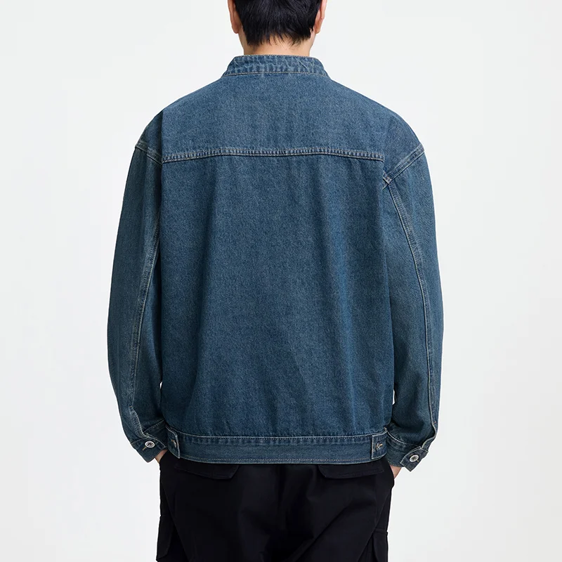 Men's Casual Non-Stretch Denim Jacket High Street Style Zipper Loose Workwear Jacket Plus Size Trendy Streetwear Top 120 S928a8b9ee69d4c5f8c0dd6ffc61fac4do