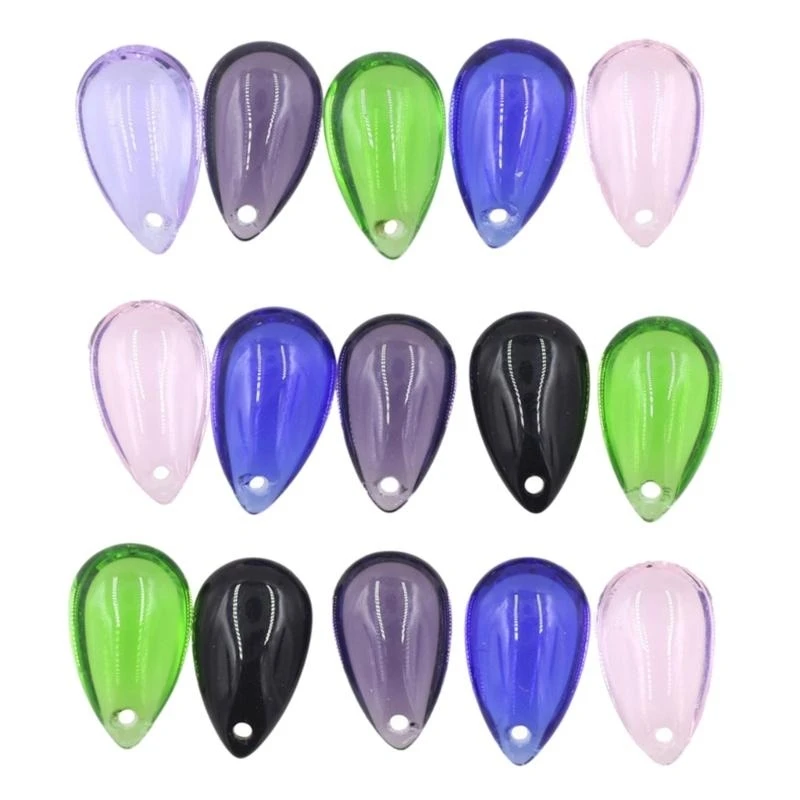 

Set of 100/50 Assorted Color Teardrop Glass Bead Ornament for DIY Jewelry Crafts
