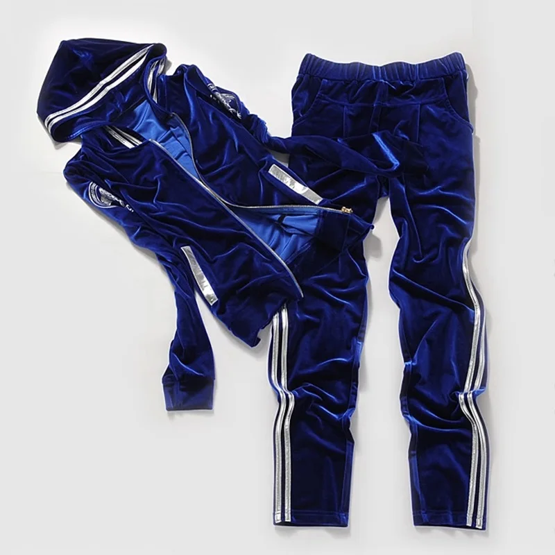 Velvet Tracksuit Women Two Piece Pants Set Sportswear 2024 Spring Fall Casual Zipper Hoodies Jacket+Pants Jogging Suit Chandals