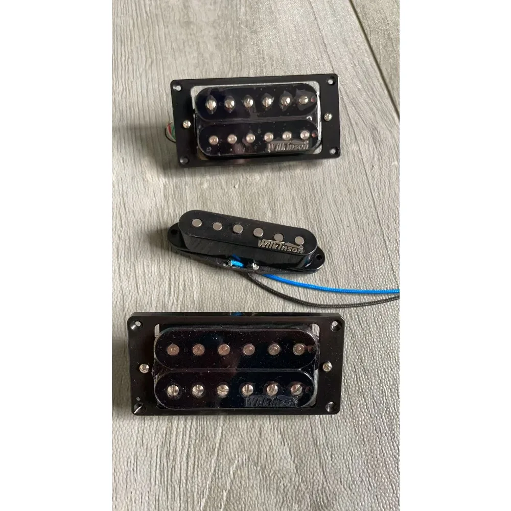Hot Products-Wilkinson Double Row Open Humbucker Electric Guitar Pickups Set Black New Condition Made In Korea