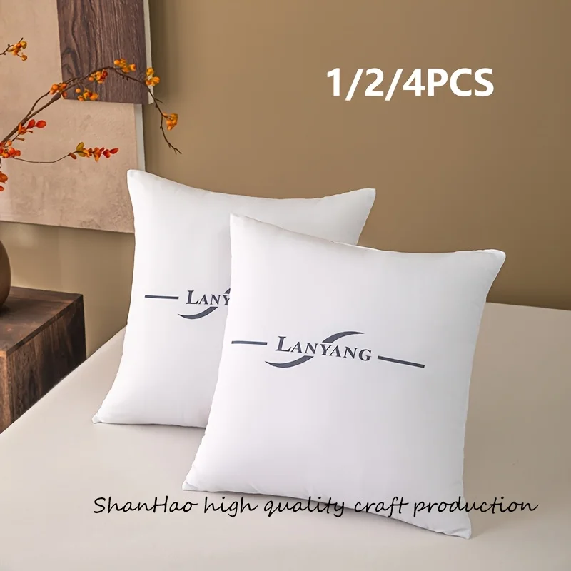 1/2/4 Almohadas LANYANG estampadas de alta elasticidad para coche, dormitorio, exterior, multifuncionales, de tela gruesa, cómodas, tipo hotel de lujo