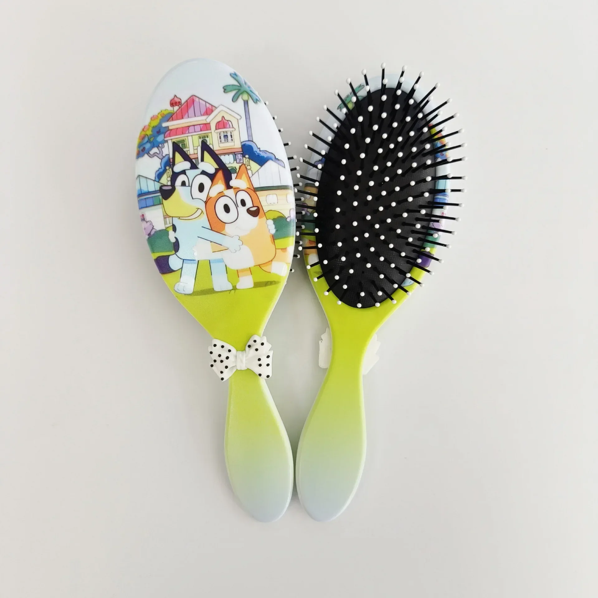 Bluey Bingo Combs Kawaii الكرتون الشكل طباعة وسادة هوائية تدليك مشط لطيف الفتيات إكسسوارات الشعر الأطفال هدايا عيد الميلاد لعبة