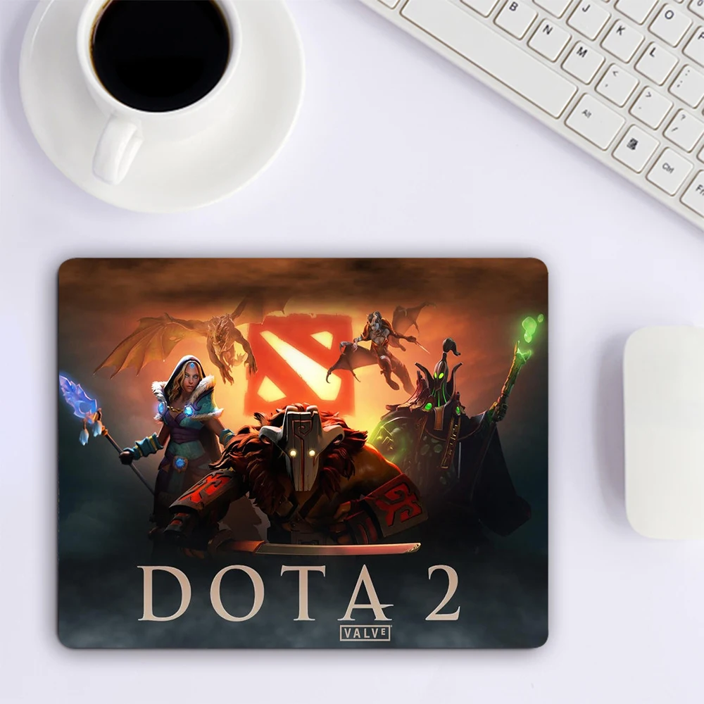 Dota 2 Small Mouse Pad Computer Gaming Accessories Keyboard Mouse Mat Office Desk Pad PC Gamer Mousepad Silicone Laptop Mausepad