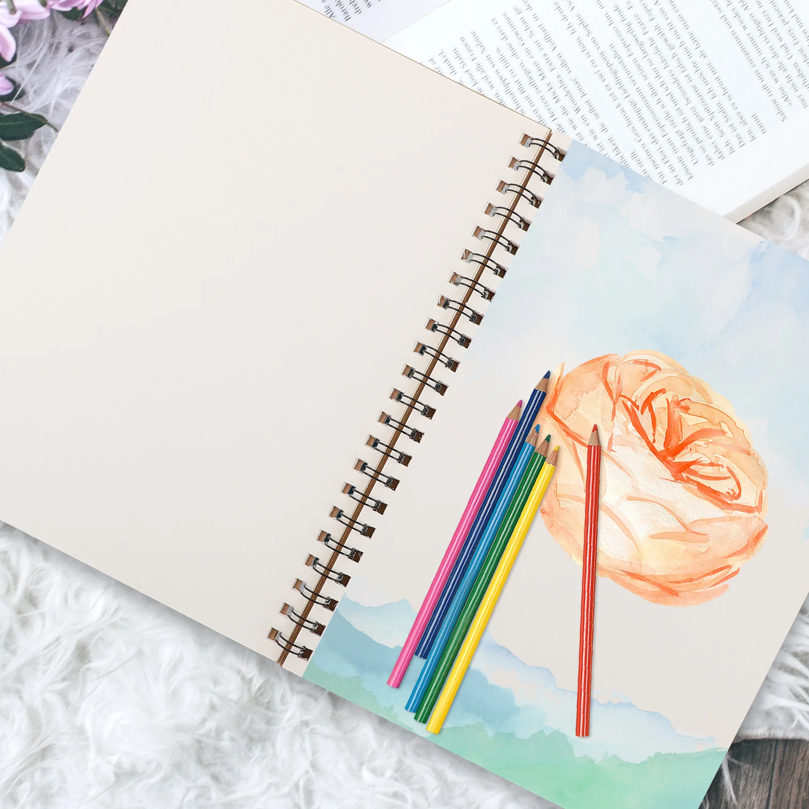 

Art Sketch Book Hand Drawing Design Paper Random Color Compact Portable Lightweight Painting Book for Students DIY Drawing Pad