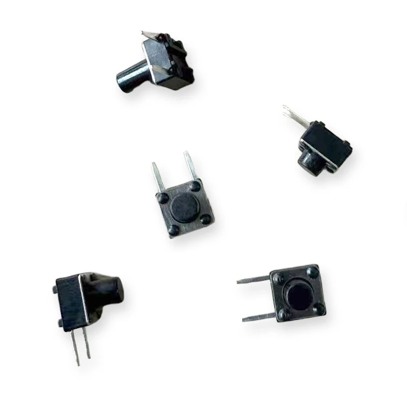 50PCS 6x6(Side 2-Pin )Tact Switch 6*6*4.3/4.5/5/5.3/5.5/6/7/8/9/10mm DC12V/50mA Horizontal Type Copper Feet Micro Button Switch