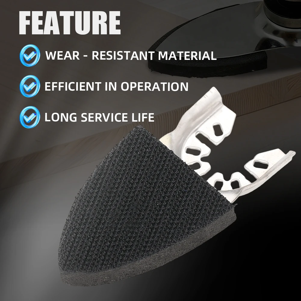 XCAN 1pc Triangle Oscillating Multitool Oscillating Finger Sanding Pad 41x82mm Sanding Disc for Dremel Accessories