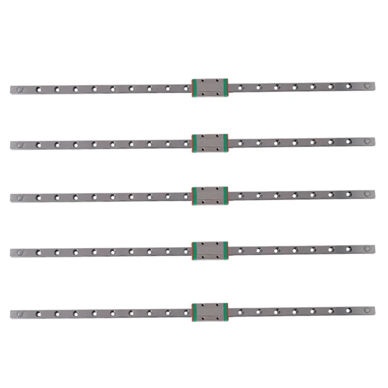 

5Pcs 9Mm Linear Guide Miniature Rail MGN9 400Mm Linear Rail And 5 Pcs MGN9H Miniature Rail Slider-AT30