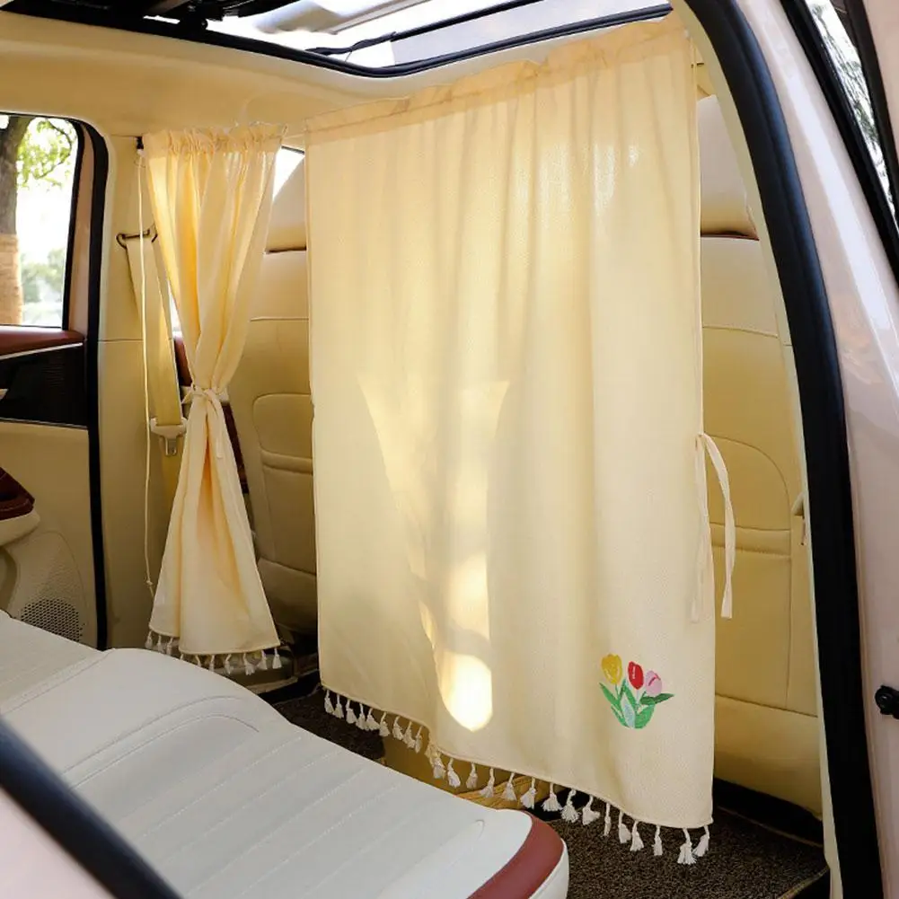 Universal Car Privacy Partition Curtain Window Cover Heat Insulation Sun Shade Push Pull Curtain Anti-peep Car Accessories