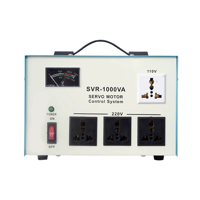 Single-Phase 1000W SVC Automatic Voltage Regulator 1KVA 1.5KVA 2KVA Relay 2KW Voltage Stabilizer Protector Voltage Protection