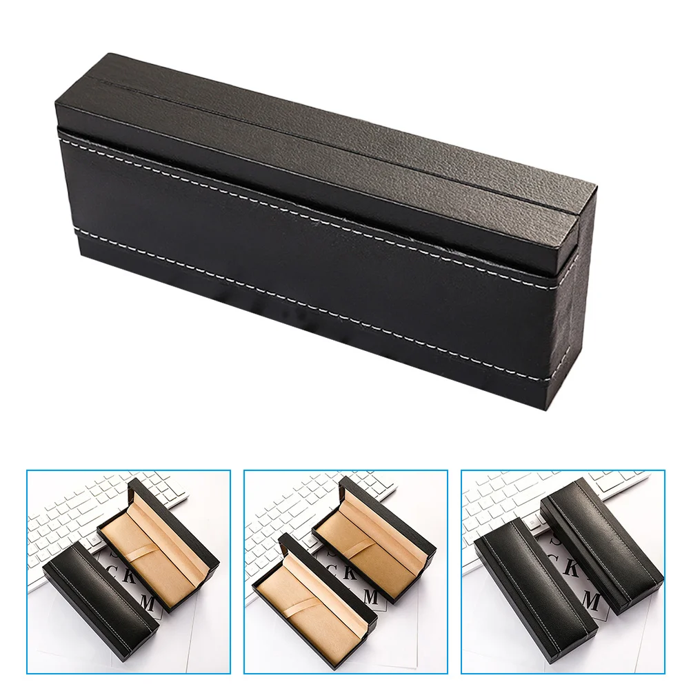 

Fountain Case Pu Box For Ink Pen Organizer Single Holder Gift Display Case Portable Pen Container For Office School