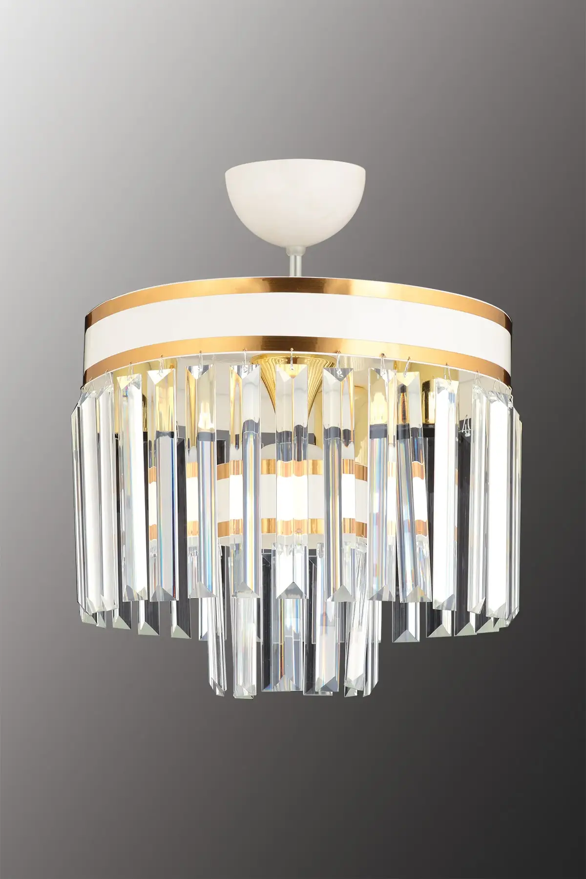 

DOLBOVI generation 4-2-layer white Gold gilded 30 lounge chandelier