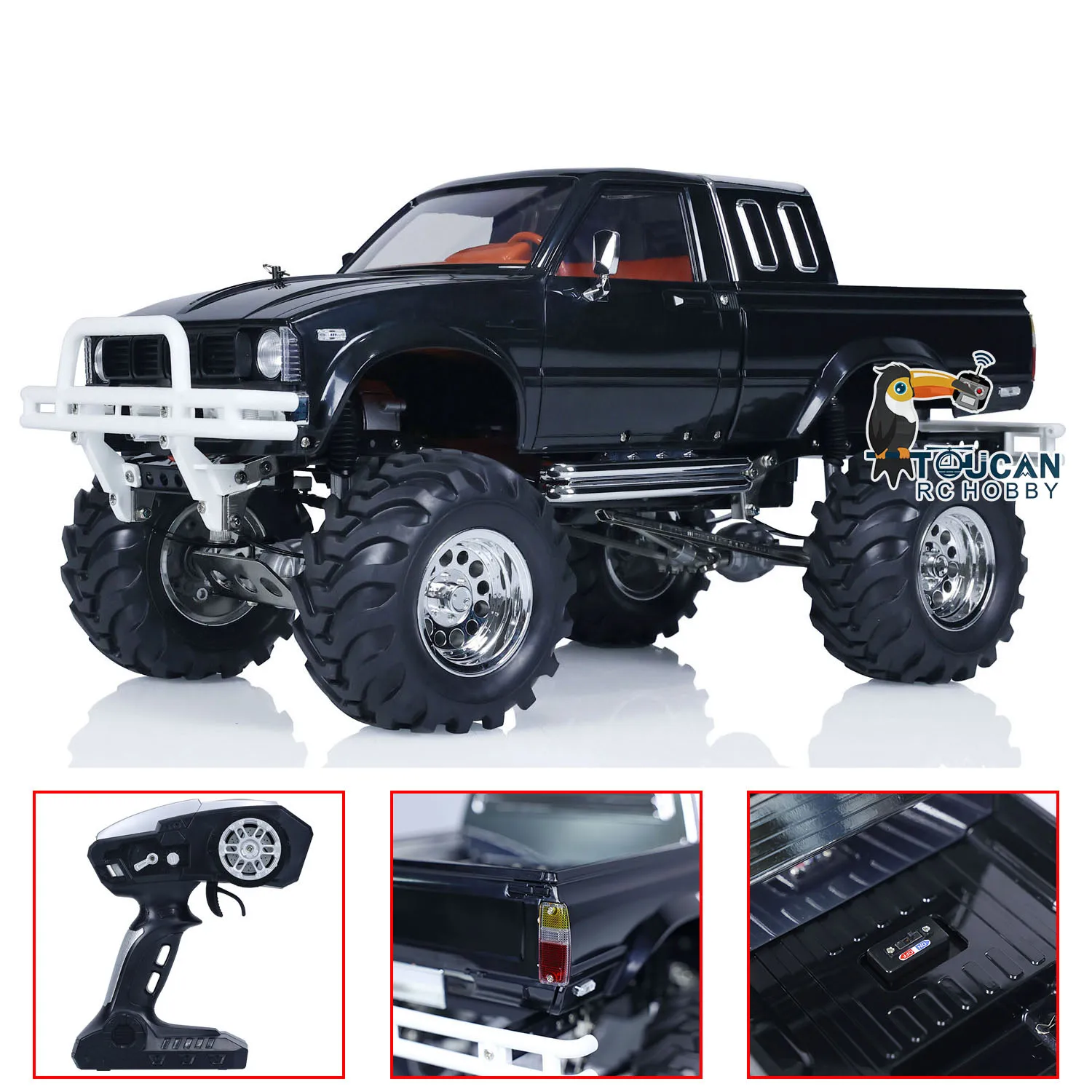 

США Stock HG 1/10 4WD пикап RC 4*4 раллийный автомобиль серии гусеничный Автомобиль 2,4G RTR черный TH04723