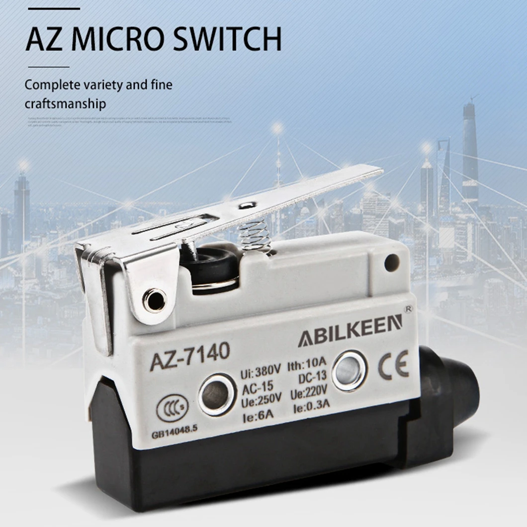 ABILKEEN AZ-7140 مفتاح صغير مقاوم للماء 1NO1NC 250 فولت 10A تحميل مفتاح حد صغير صناعي مع محطة 3Pin