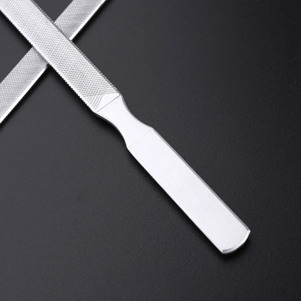 1Set Nagelvijl Set Roestvrij Staal Manicure Pedicure Gereedschap 13Cm 5.1inch 18Cm 7.1inch Vierzijdig Dubbelzijdig Nail Art Slijpen