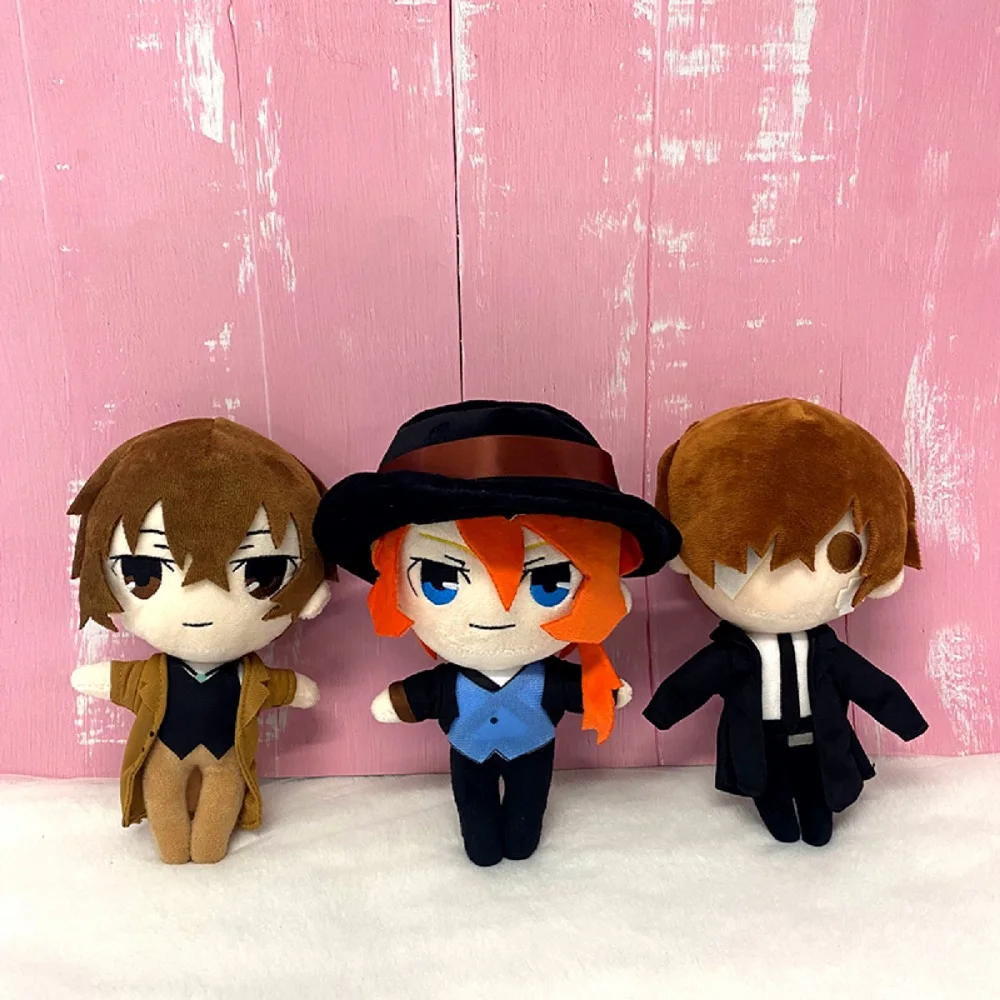 Bungou Stray Dogs Plush Doll Dazai Osamu Nakahara Chuya Edogawa Rampo Gogol Dostoevsk Anime Cosplay Toy Pillow Kids Gift