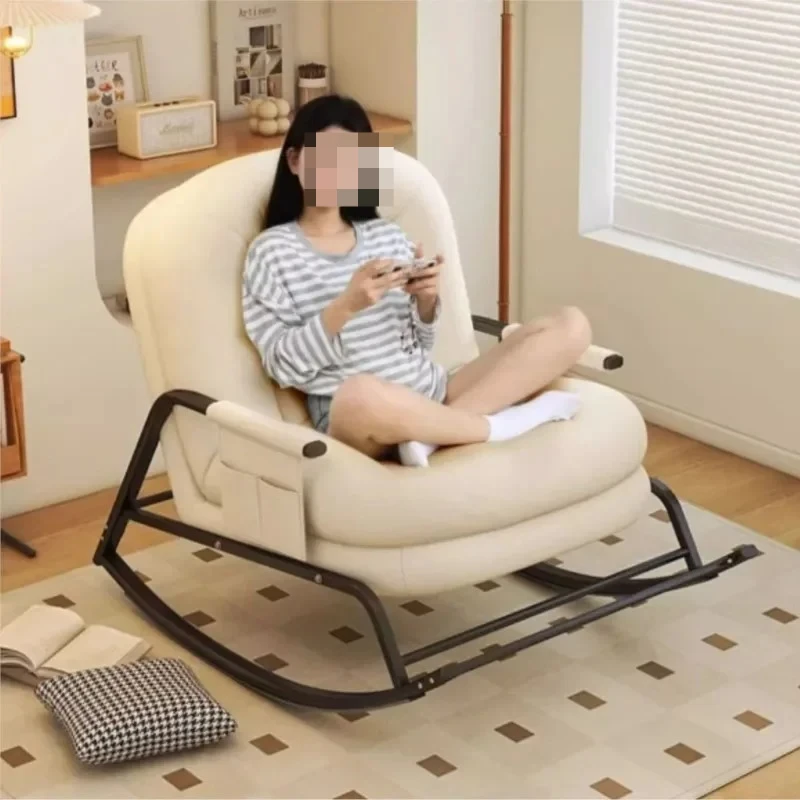 

#Balcony Leisure Chair Light Luxury Single Rock Chair Sofa Bed Lounge Chair Adult Home