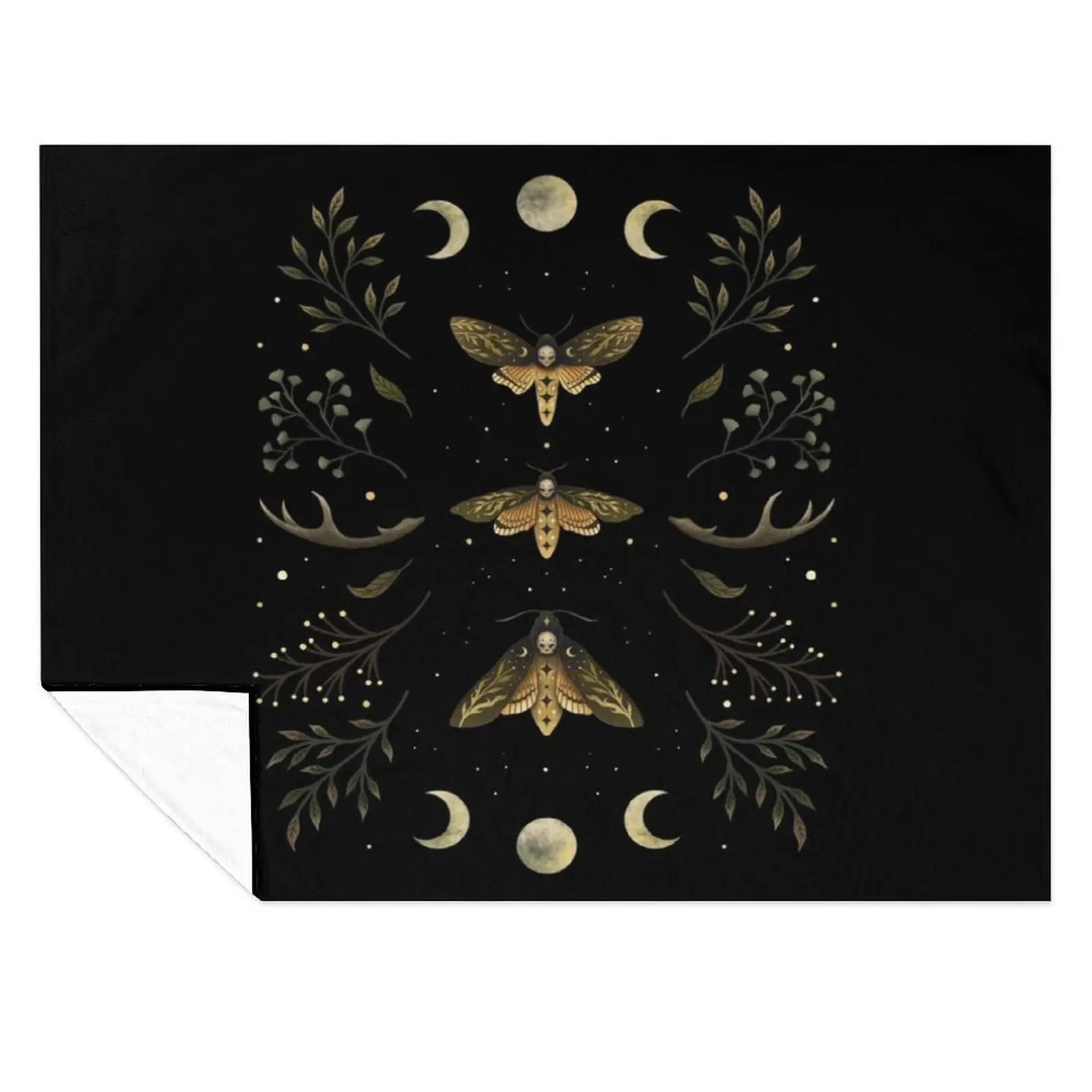 

Death Head Moths Night Throw Blanket Soft Plaid Decorative Throw Sofa Quilt manga Blankets
