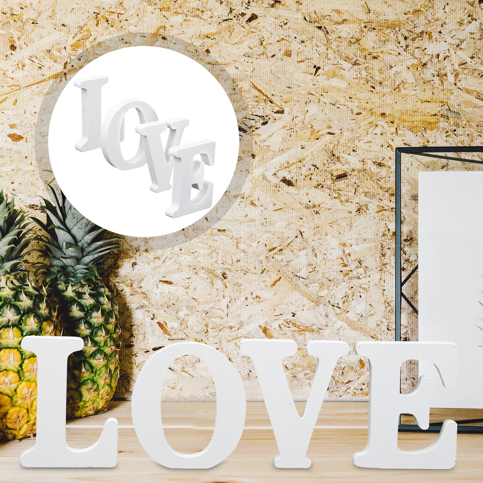 

1Set Wooden Love Table Sign Mdf Rustic Hollow Design Romantic Valentine's Day Wedding Decor Tabletop Decoration