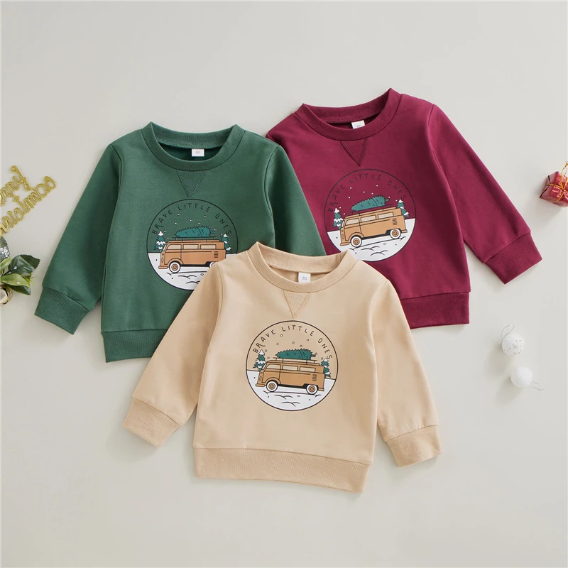 

Christmas Autumn Winter Sweatshirts for Kids Long Sleeve Girl Boy Tops Casual Baby Outerwear Toddler Outfits Clothes