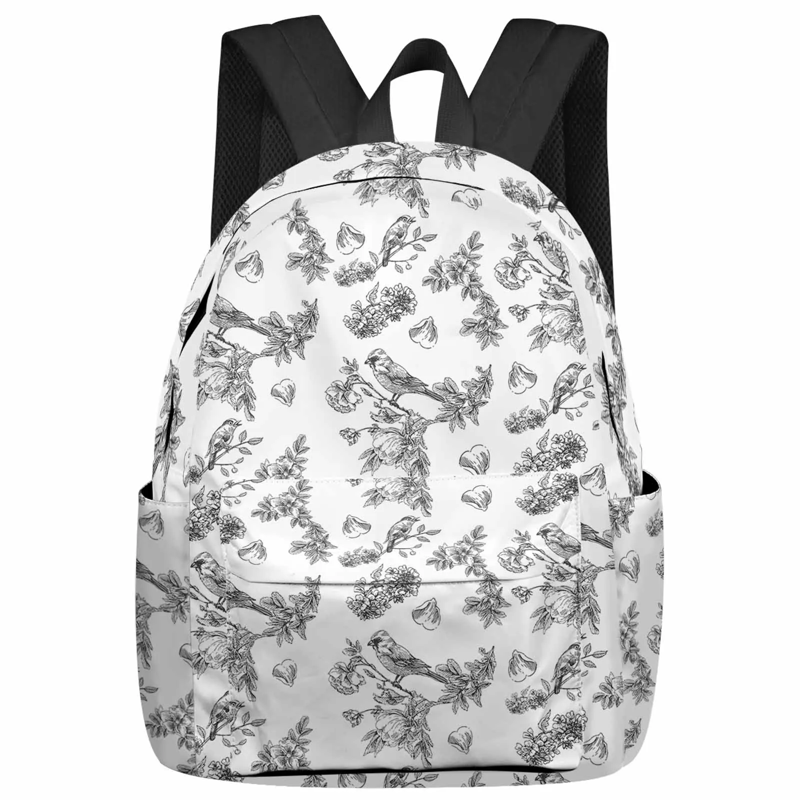 

Birds Flowers Plants Retro Backpack School Bags for Teenagers Students Laptop Bag Women's Casual Travel Backpack