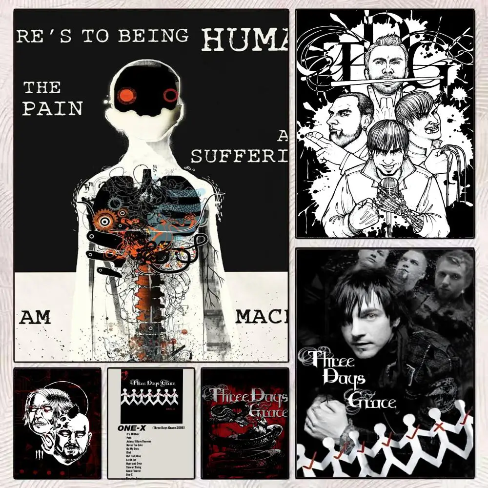 

T-Three Days G-Grace Band Poster HD Art Mural Wallart Poster for Home Room Decoration DIY Vintage Print Decor