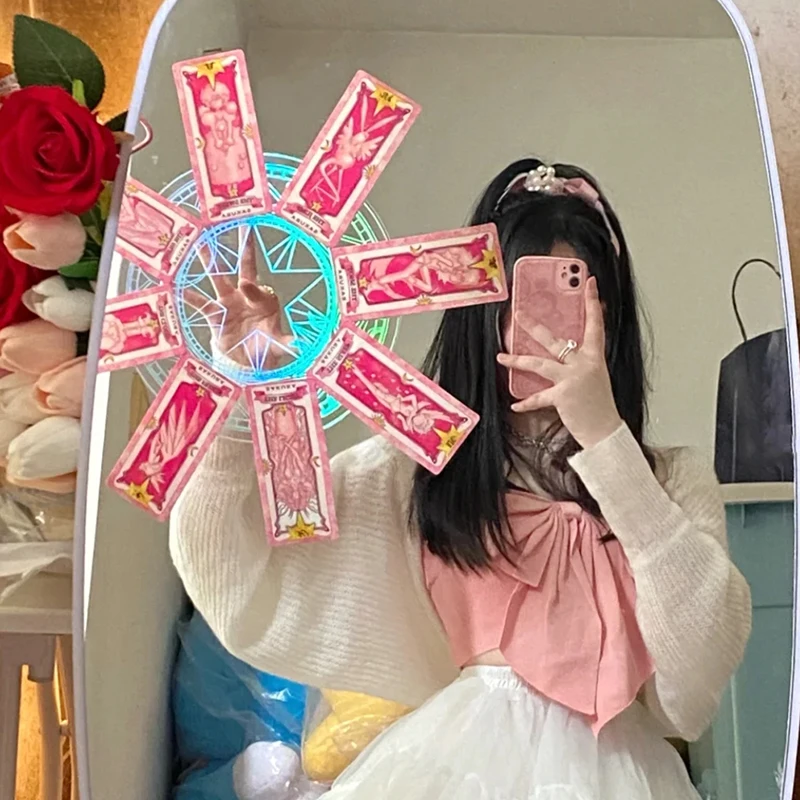 Anime Cardcaptor Sakura Kinomoto Sakura Cosplay Magic Circle Clow Card tarocchi giradischi giocattolo divertente Prop