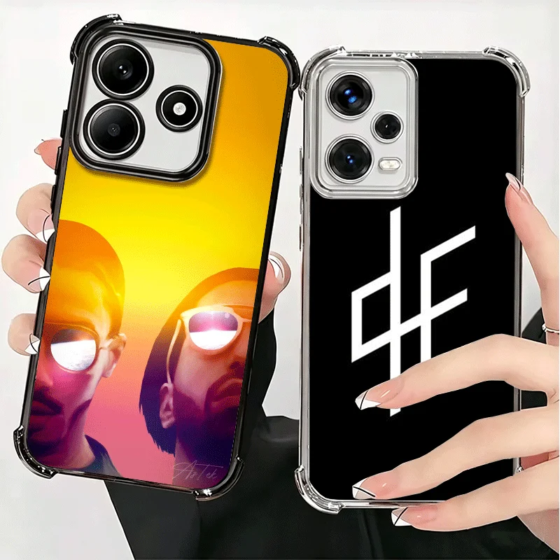 PNL QLF Rapper Singer Soft Phone Case For Xiaomi Redmi Note 14 15 Pro Plus 13 12 11S 11T 5G 10 9S 9 Plating Anti-Fall Fundas