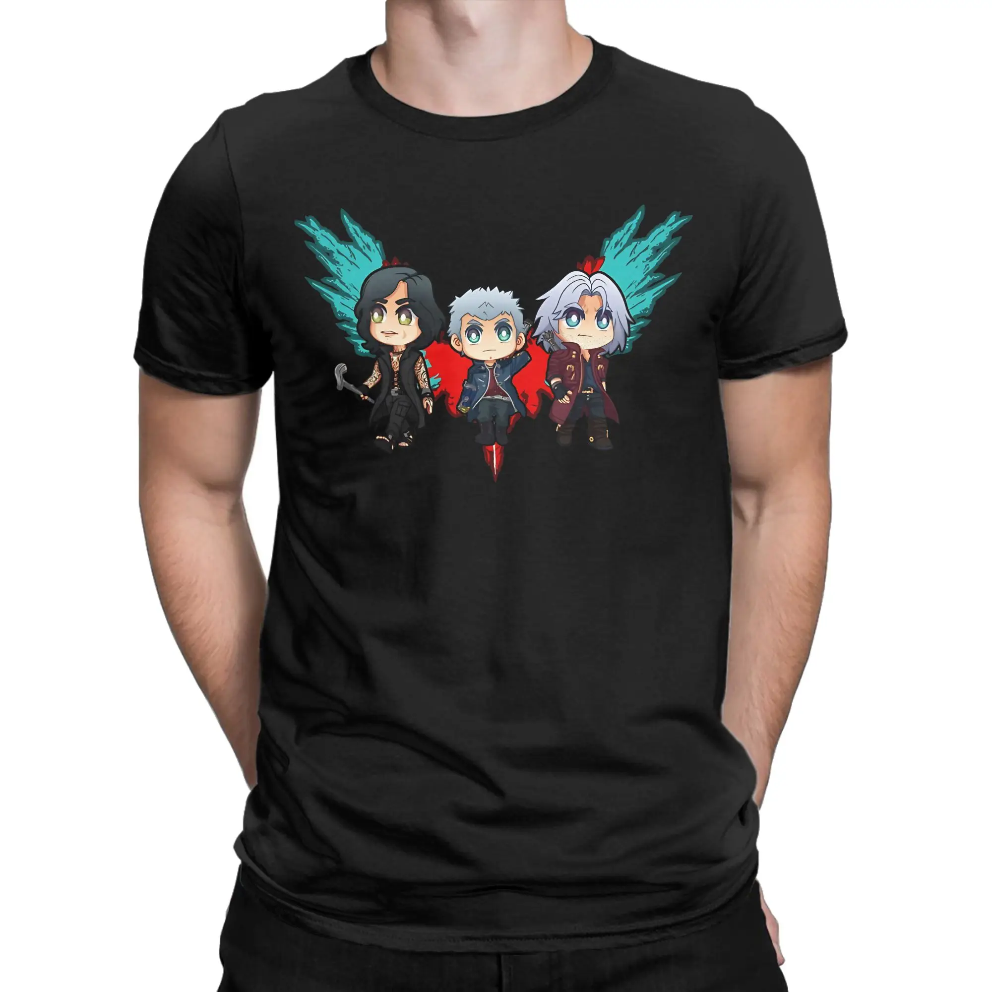 Men's Devil May Cry 3 Dante's Awakening Game  T-Shirts Pure Cotton Clothes Summer Y2K Short Sleeve T Shirt O-Neck Tee Shirt