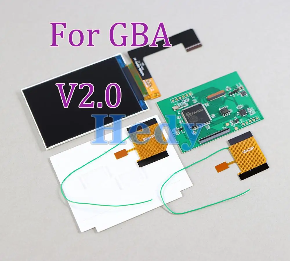 

1set FOR GBA DIY IPS GBA LCD Screen 10 Levels High Brightness Backlight for Nintend Gameboy Advance Console V2 version