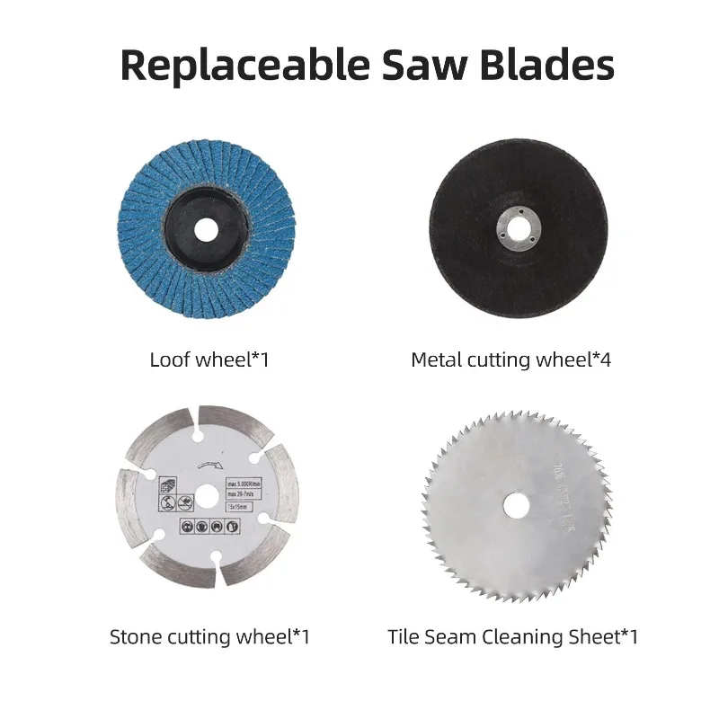 

2pcs Rechargeable Battery Multifunctional Dustproof Handhe Mini Angle Grinder 21V Cordless 10000 RPM Electric Grinding Tool With