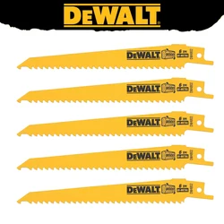 DEWALT DW4802 Reciprocating Saw Blades 6-Inch Wood Cutting Bi-Metal Taper Back 5-Pack Tool Accessories