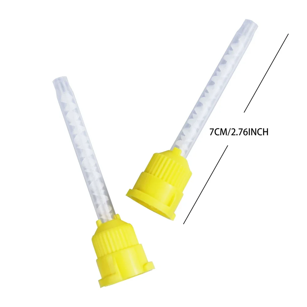 50pcs Dental Materials 1:1 Disposable Impression Nozzles Mixing Tips 0.5mm/1mm/3.5mm/5.0mm Silicone Rubber Conveying Mixing Head