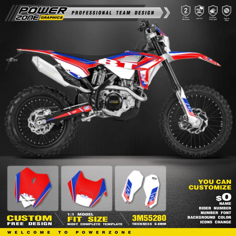 

Комплект наклеек и наклеек PowerZone Custom Team для BETA 2020 2021 2022 RR RR-S 125 200 250 300RR 350 390 430 480 RR-S RX 15