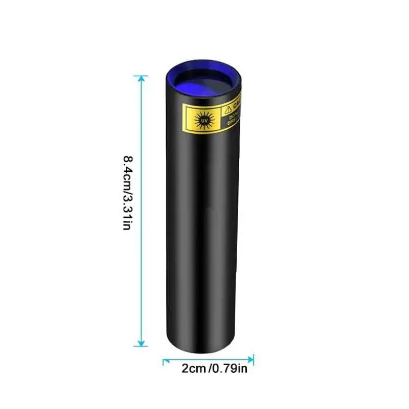 3W 365nm UV Flashlight - USB Rechargeable Pet Urine & Money Detector for Fungal/Scorpion/Ink Inspection