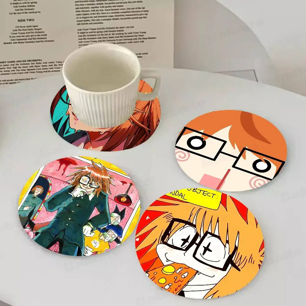 

Ranfren Anime Wooden Coaster Colour Printing Cup Mat Home Desk Decoration Gifts