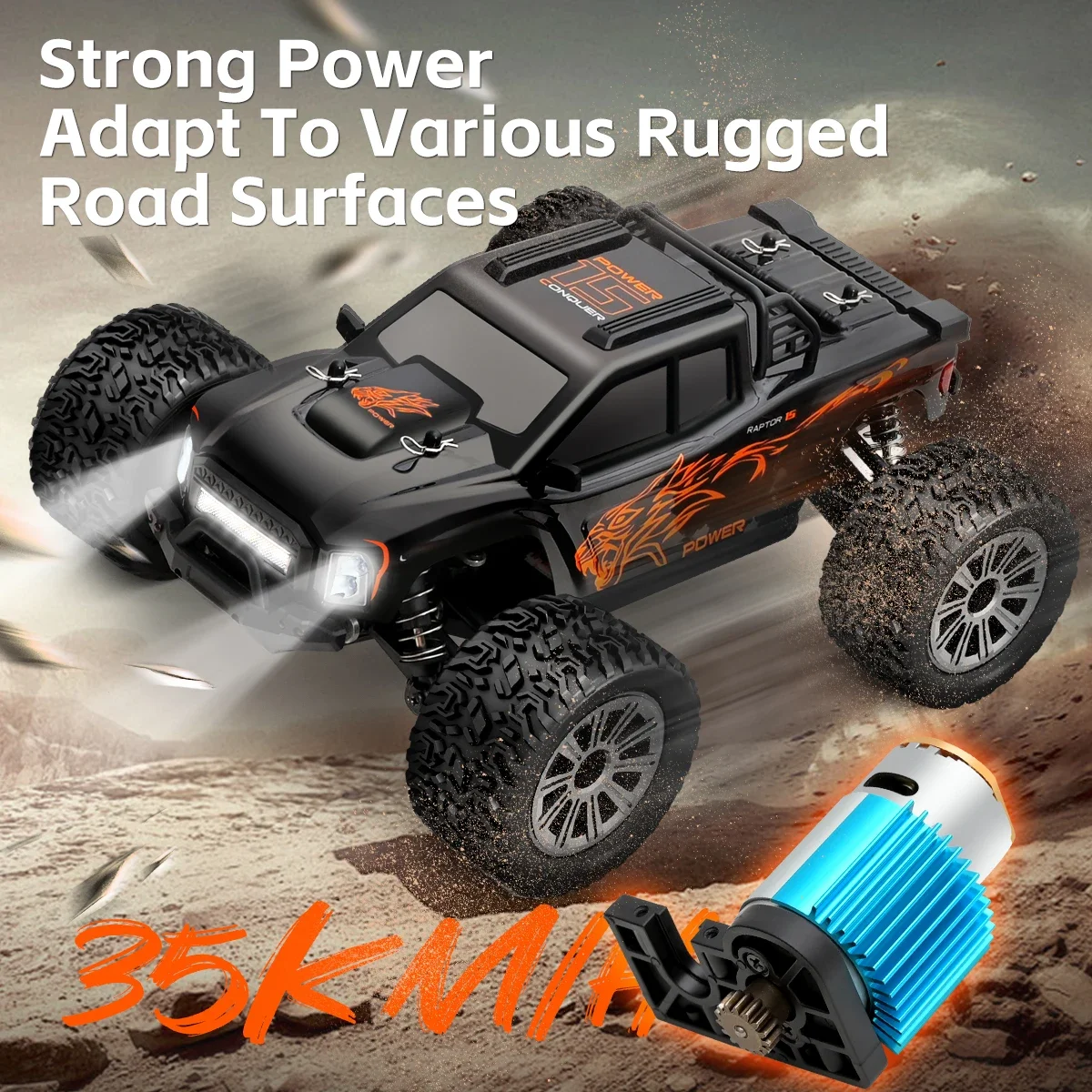 

Автомобиль Bigfoot 1:16, высокоскоростной внедорожник с дистанционным управлением - полная пропорция, радиоуправляемая детская игрушка, дрифтинг-машина