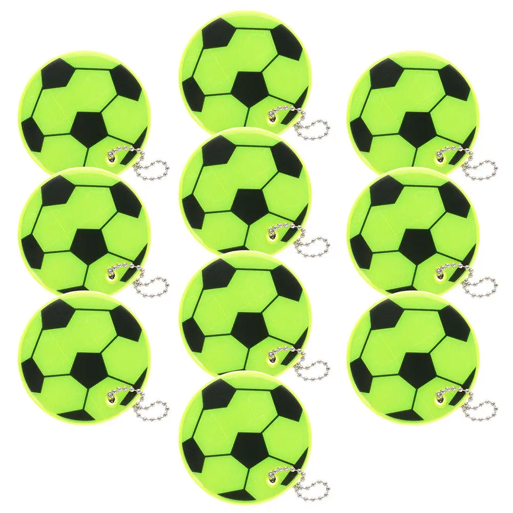 

20Pcs Reflective Football Pendant Backpack Accessory Lightweight Safety Reflector for Schoolbag Tote Bag Night Visibility Gear
