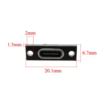 Conector USB 3.1 hembra tipo C con placa de fijación, 2, 4 y 6 pines, puerto de carga para PCB (5/10 unidades) 8 best sales USB C bricolaje - №4