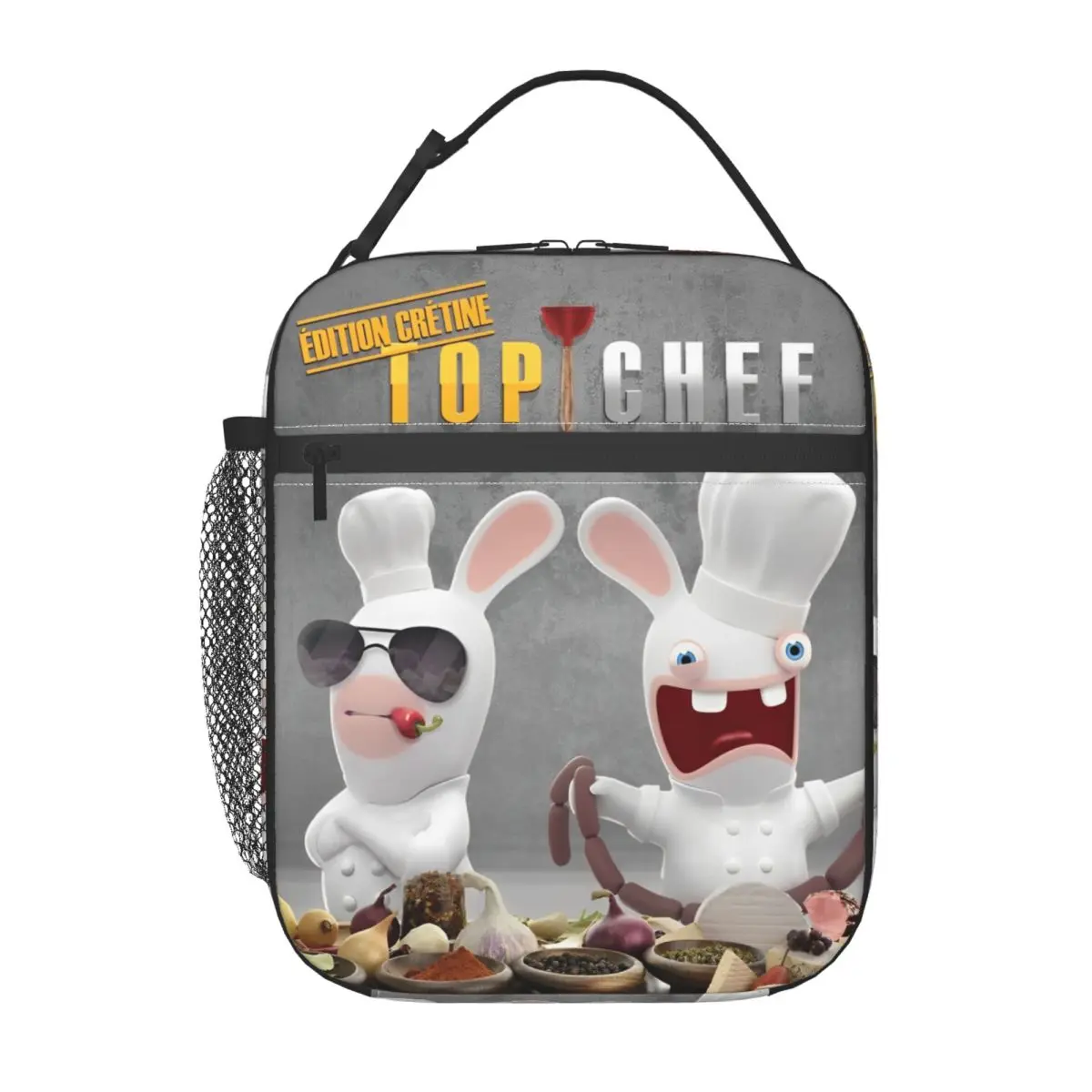 

Invasion Rabbits Anime Funny Insulated Lunch Bag Food Container Bags Portable Cooler Thermal Bento Box For Work