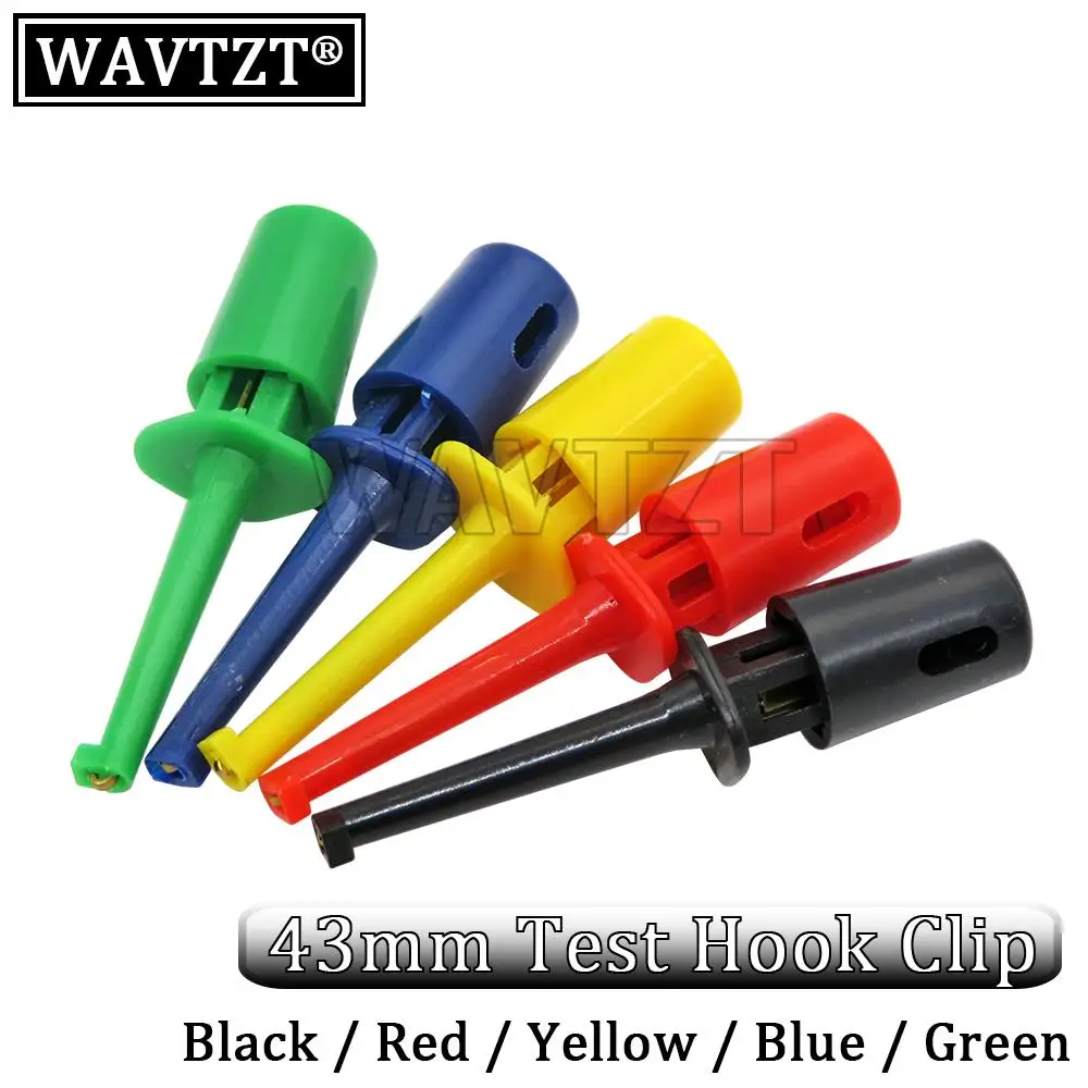 

5Pcs Mini Single Test Hook Clip Test Probe for Electronic Testing IC Grabber Small Size Round Crocodile Clip Hook Test Clip