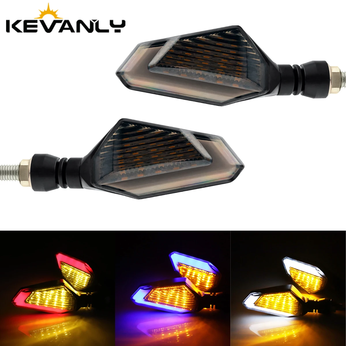 Universal Motorcycle Turn Signals Amber Blinkers Indicators Super Bright Motorbike Lamp Flashers Signal Tail Light Scooter Acces