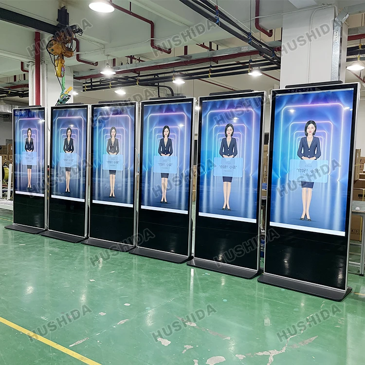 55 Inch Audio Player Android Aluminium Enclosure Information Board Commercial Lcd Touch Screen Digital Signage Kiosk