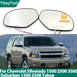 Left&Right Side Heated Wing Mirror Glass  Angle Rearview Mirror for Chevrolet Silverado 2400 Suburban 1500 2500 Tahoe