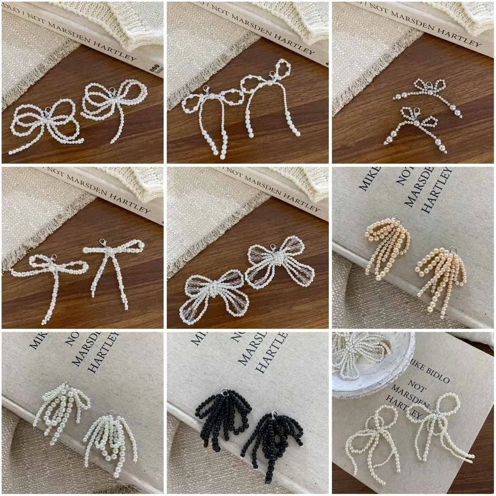 Fashion Beaded Bow Beaded Pendant Bow Ins Shoe Chain Pearl Casual shoes Shoe Buckle