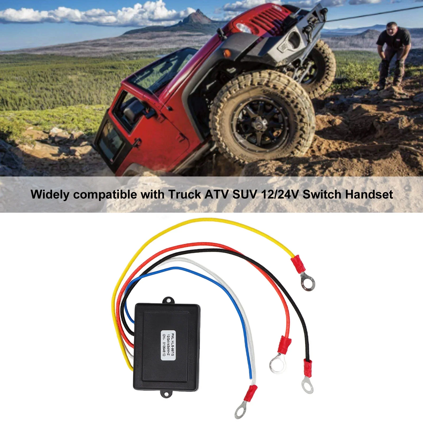 

12V 24V Wireless Winch Remote Control Switch Receiver Kit Universal for Truck ATV SUV Wireless Winch Remote Controller