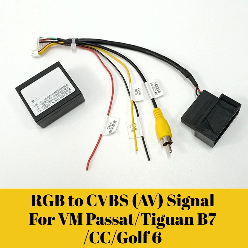 

For VW Passat Golf 6 CC Tiguan Car Original Camera RGB To AV Decoder Converter Box Car Video Signal Adapter Camera Transformer