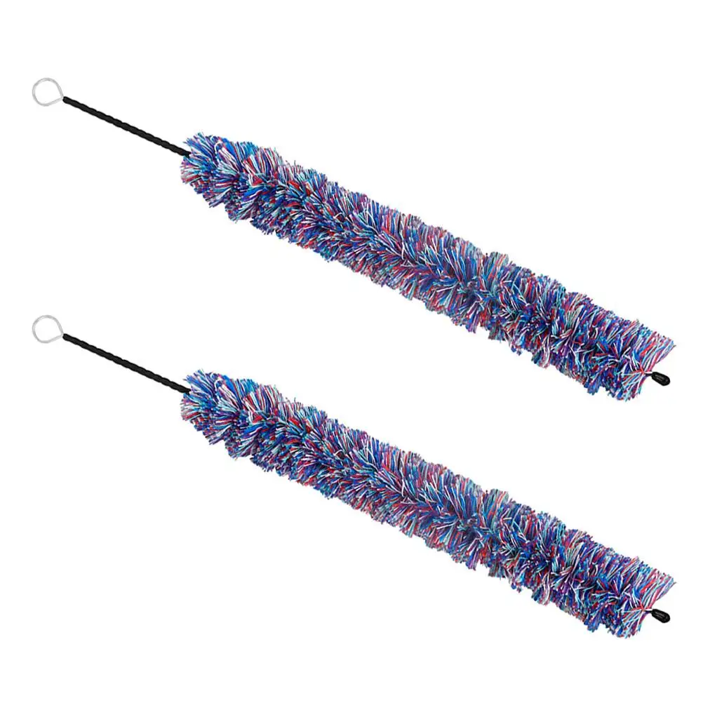 

2Pcs Clarinet Brush for Saxophone Flute Wind Instruments Sax Cleaning Brush Stainless Steel Care Tools Cotton Bristles
