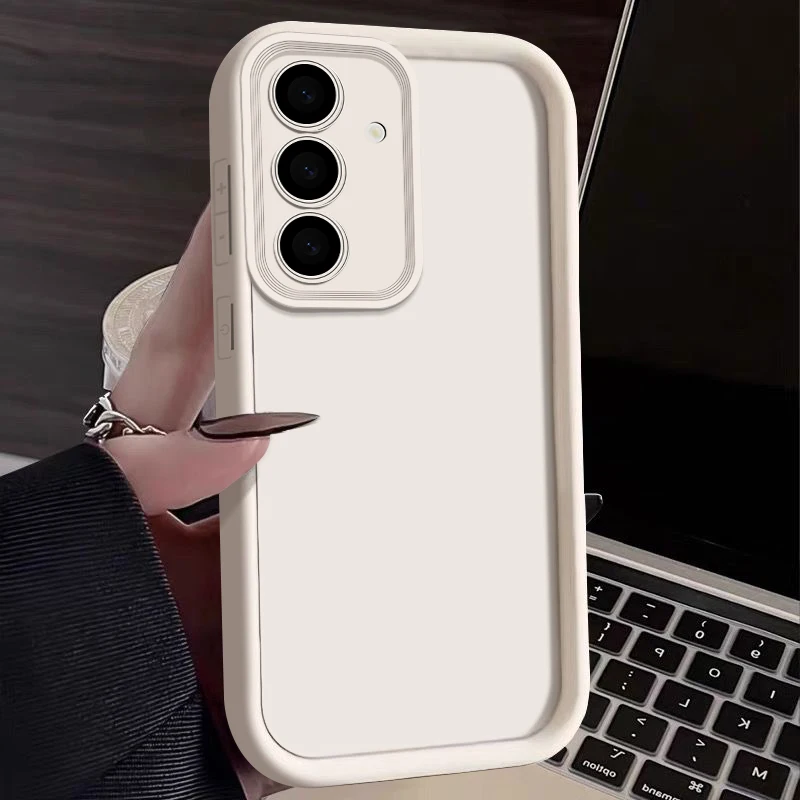 Weiche TPU-Hülle für Samsung Galaxy A56 A55 A54 A53 A35 A15 A16 A25 5G S24 S26 S25 Ultra S23 FE Candy Color Silikon-Handyhülle